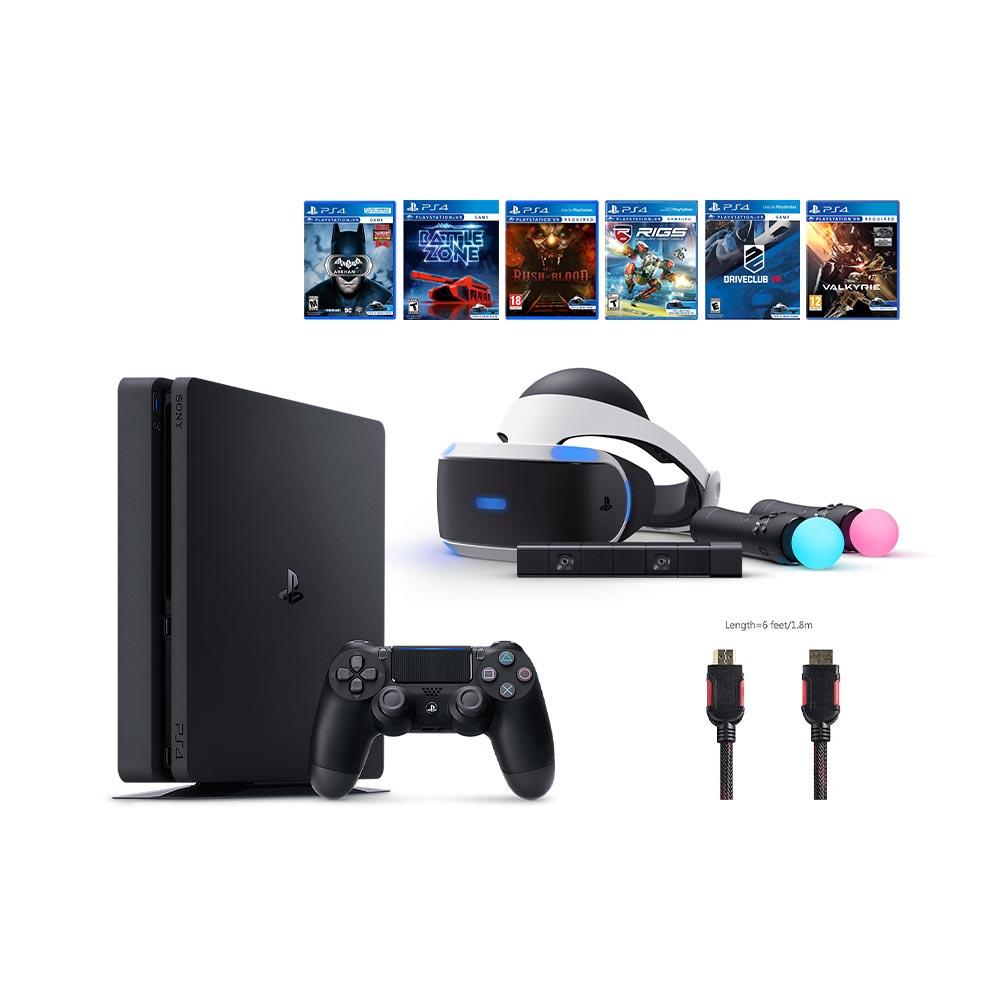 PlayStation VR Start Bundle 10 Items:VR Start Bundle,PS4,6 VR Game Disc PSVR Until Dawn: Rush of Blood,PSVR EVE: Valkyrie,PSVR Battlezone,Batman: Arkham VR, PSVR DriveClub,PSVR Battlezone