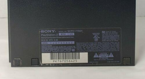 PlayStation 2 PS2 Slim SCPH-77001 Console Bundle w/ 2 Controllers, 6 Games